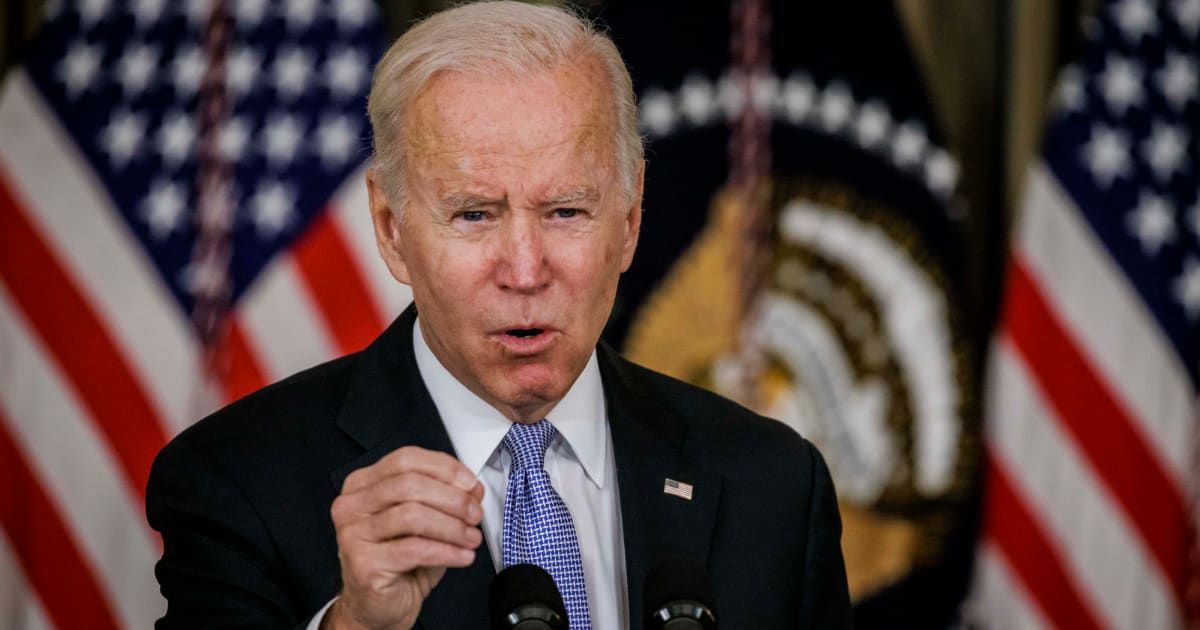 A pro-Palestinian protester disrupted President Joe Biden's speech in Georgia on Saturday, March 9, branding him 'Genocide Joe' (Getty Images)