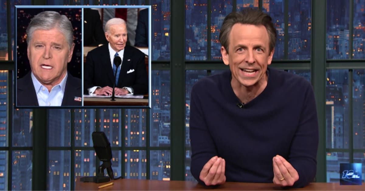 Seth Meyers praised President Joe Biden for his State of the Union address (@LateNightSeth/YouTube)