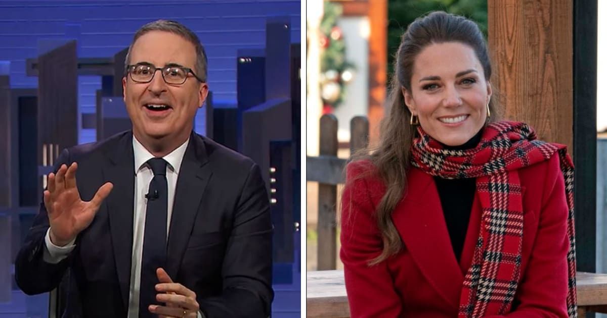 John Oliver joins the discussion over Kate Middleton's maniputated photo, also known as 'Katespiracy' (Last Week Tonight with John Oliver/Getty Images)
