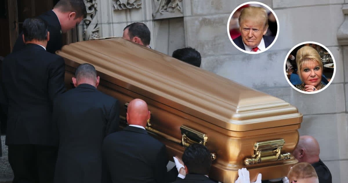 Internet users trolled Donald Trump saying he kept classified documents inside Ivana Trump's casket (Getty Images)