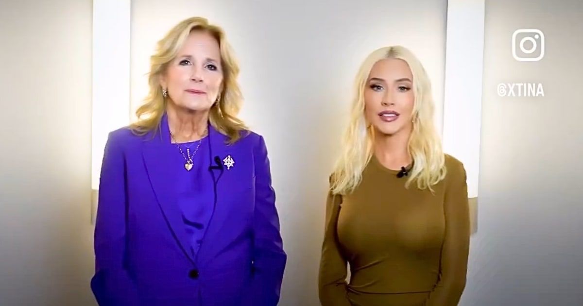 First Lady Jill Biden and multi-platinum singer Christina Aguilera have teamed up to advocate for abortion rights in the upcoming elections (@xtina/Instagram)