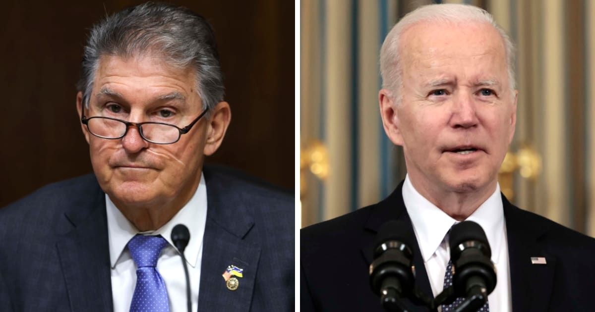 Sen Joe Manchin criticized President Joe Biden for risking his reelection bid (Getty Images)