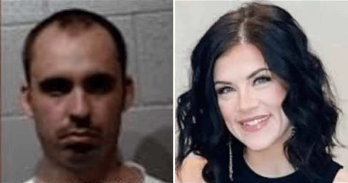 The defendant, Chase Ainsworth, aged 35, stabbed his estranged wife, Samantha Ainsworth, aged 31, to death on July 29, 2023 (Oklahoma Police Department, Facebook) 
