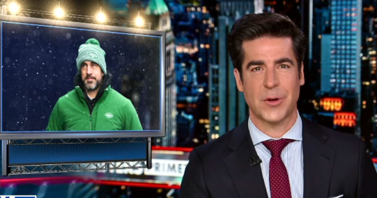 Fox News host Jesse Watters  discussed the possibility of  New York Jets quarterback  Aaron Rodgers being RFK, Jr's potential VP pick on 'Jesse Watters Primetime' (@FoxNews/Youtube)