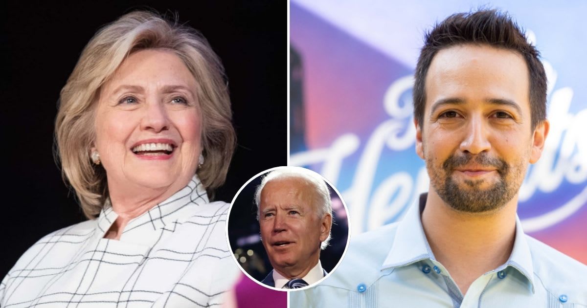 Hillary Clinton and Lin-Manuel Miranda will reportedly host a Broadway-themed fundraiser for President Joe Biden’s reelection campaign together in April 2024(Getty Images)