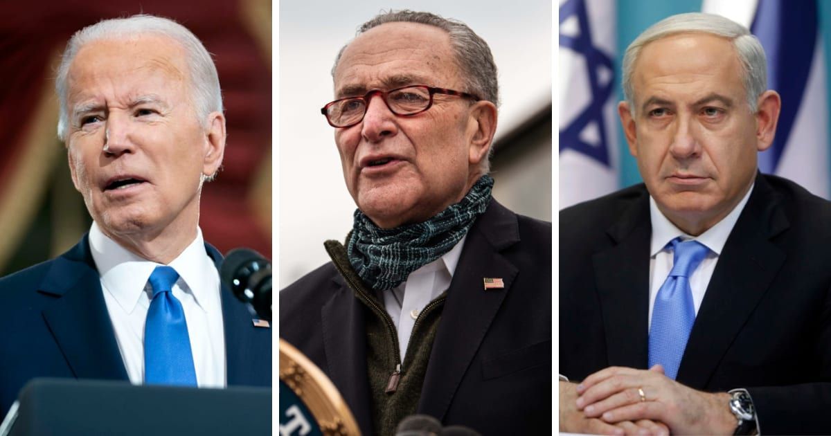 Joe Biden seconded Senator Chuck Schumer's speech against Israel's PM Benjamin Netanyahu (Getty Images)