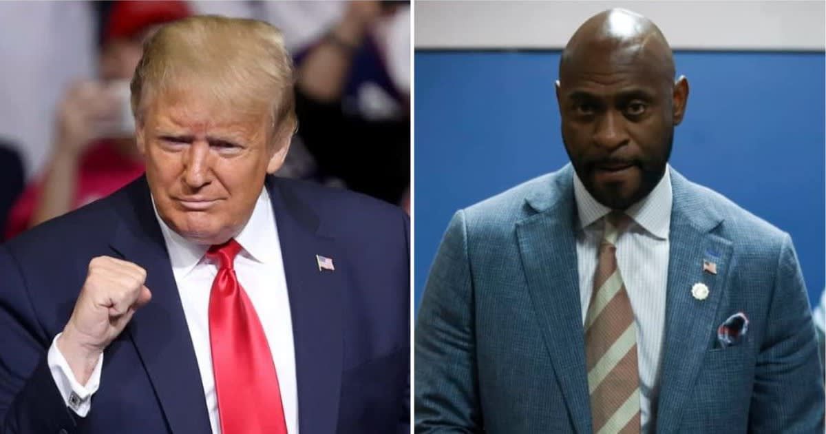 Donald Trump responded to the resignation of Fulton County Special Prosecutor Nathan Wade by trolling him on Truth social (Getty Images, @Alyssa Pointer-Pool/Getty Images)