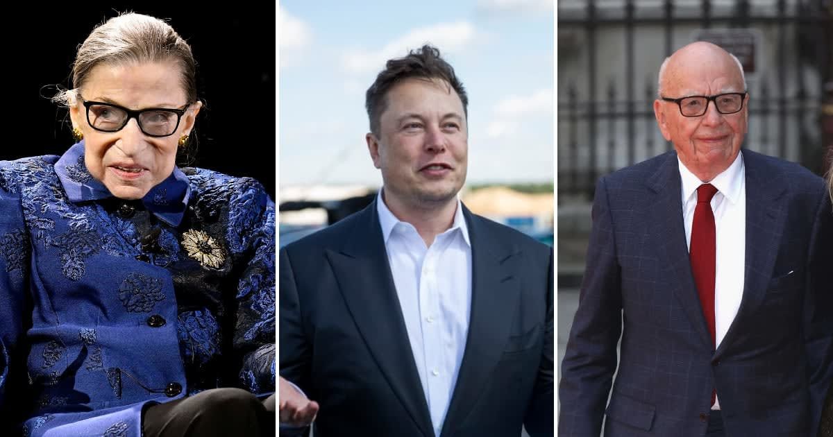 Ruth Bader Ginsburg award set to be given to Elon Musk and Rupert Murdoch (GettyImages)