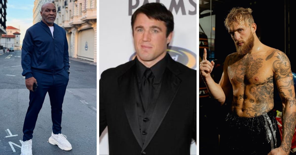 Chael Sonnen opined that Mike Tyson (L) uploaded his training video pre-Jake Paul (R) fight only for views (Instagram/@miketyson, Facebook/Chael Sonnen, @jakepaul)