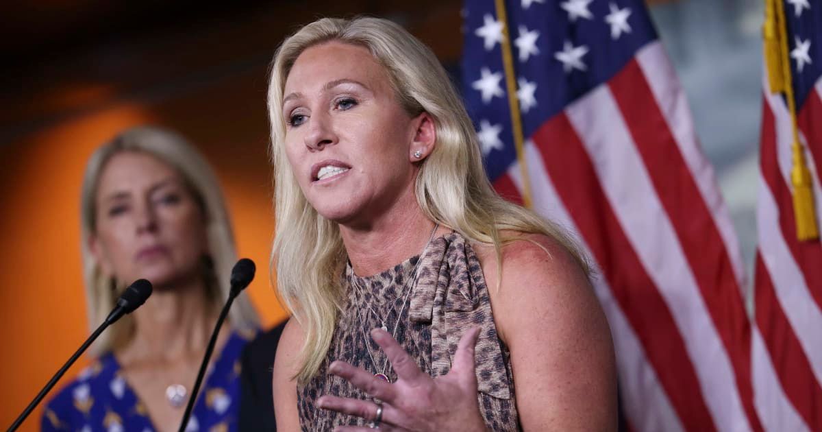 Congresswoman Marjorie Taylor Greene blamed Democrats for allowing illegal immigrants to be in the United States without vaccination in a post on X (Getty Images)
