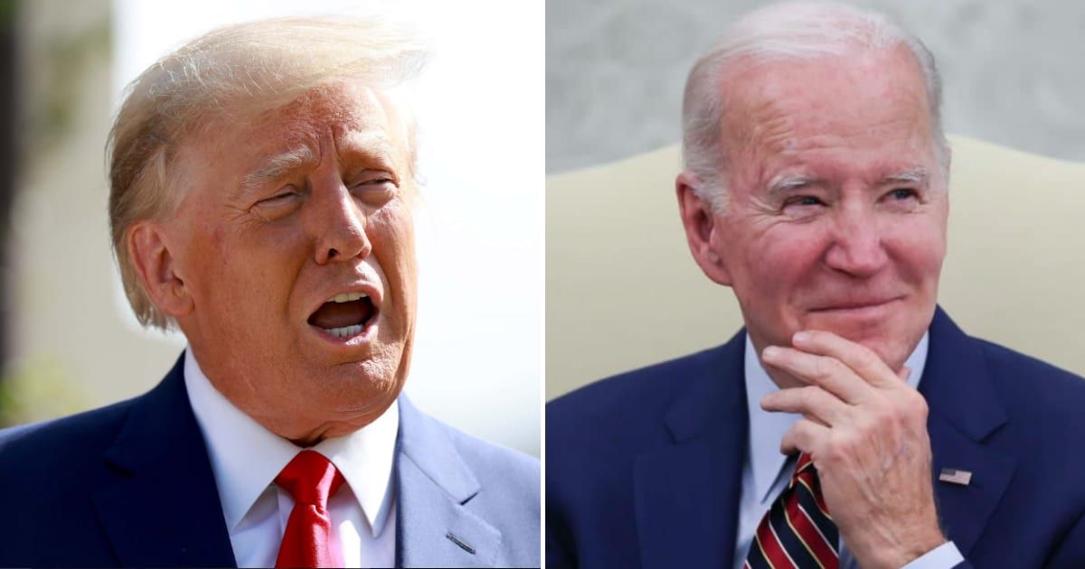 Former President Donald Trump accused President Joe Biden of sabotaging his teleprompter (Getty Images)