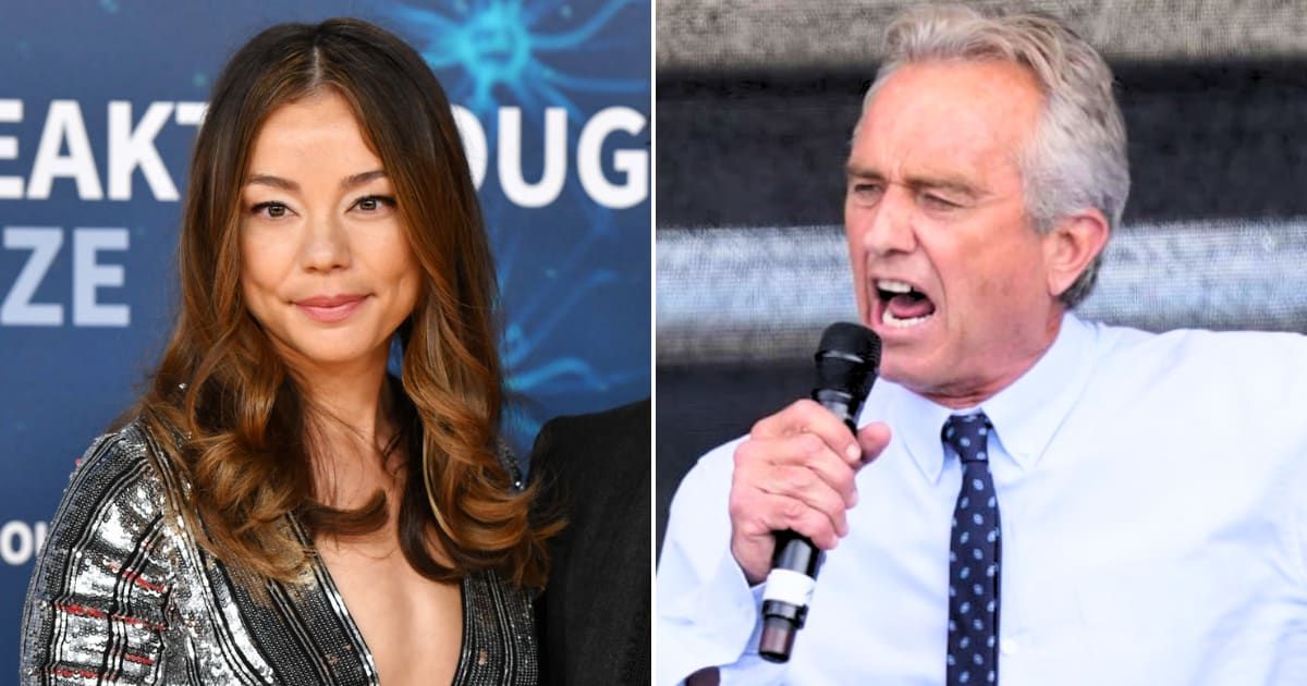 Robert F Kennedy Jr is reportedly set to announce Nicole Shanahan (L), a California attorney and entrepreneur, as his running mate for the upcoming election (Getty Images)