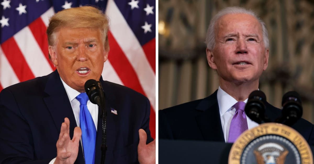 Donald Trump criticized President Joe Biden for backtracking on his support to Israel (Getty Images)