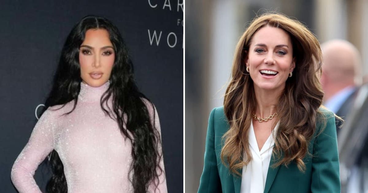 Kim Kardashian mocked Kate Middleton's absence in an Instagram post (Kim Kardashian/Instagram, Getty Images)