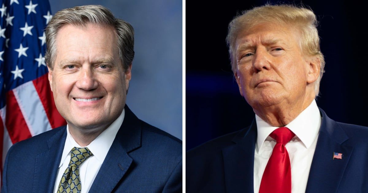 Rep Mike Turner claimed only Donald Trump could resolve the border crisis (Mike Turner/Facebook, Getty Images)