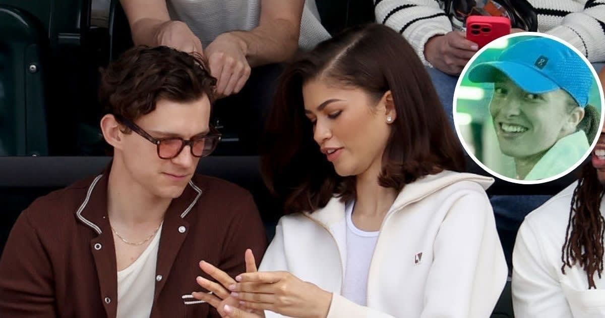 ‘Cutest couple’: Fans thrilled as Zendaya teaches Tom Holland how to cheer for Iga Swiatek at BNP Paribas Open 