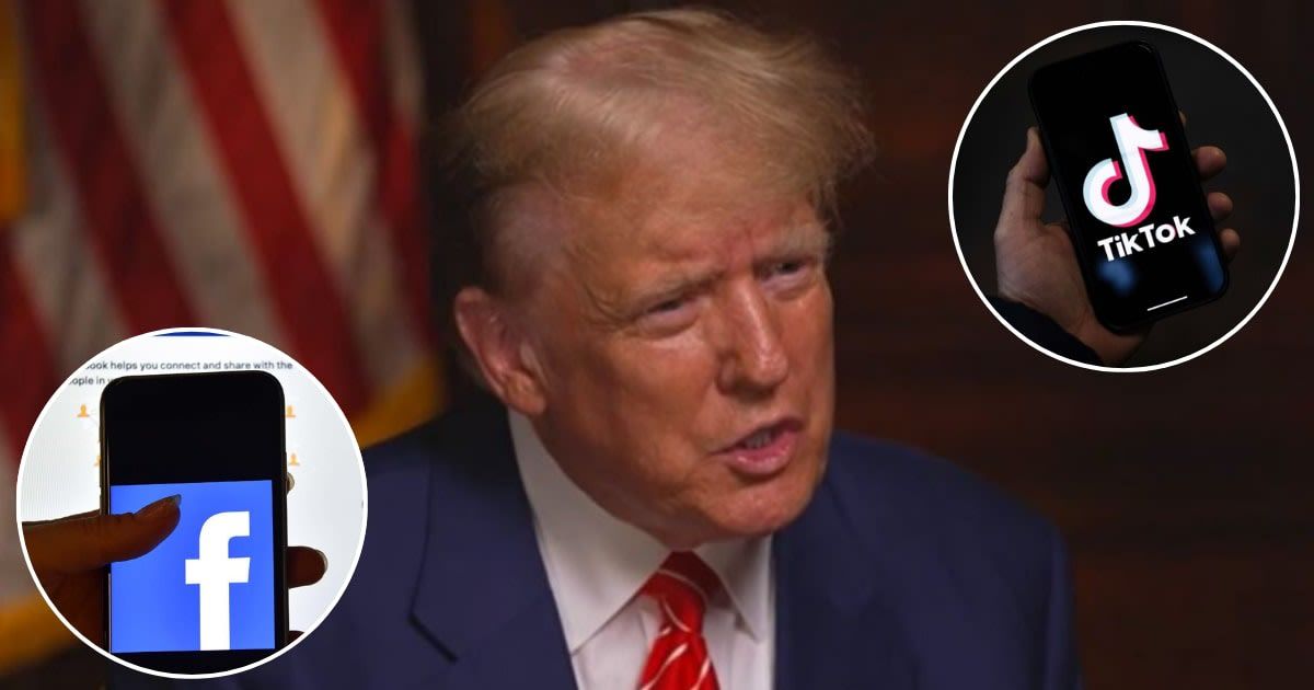 Former President Donald Trump has warned against a potential ban on TikTok, arguing it would push users towards 'worse' alternative Facebook (Fox News/Getty Images)