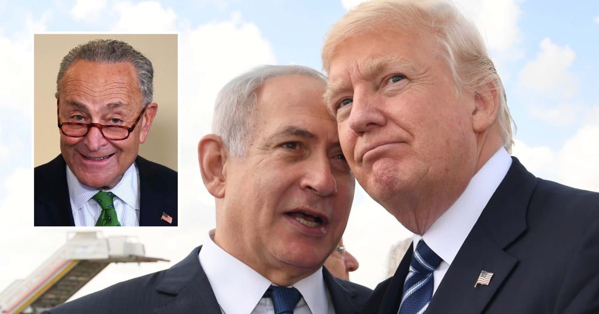Former President Donal Trump criticized Senate leader Chuck Schumer's remarks on Israeli Prime Minister Benjamin Netanyahu and his calls for new elections in Israel (Getty Images)