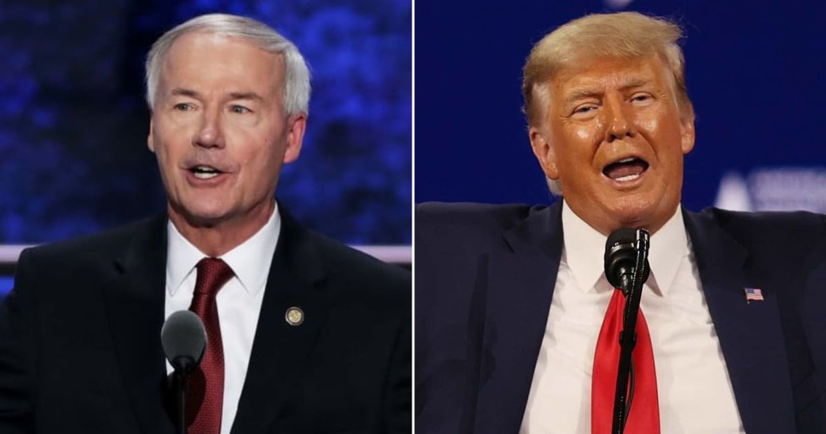 Asa Hutchinson declared that he will not support Donald Trump in the 2024 presidential election (Getty Images)