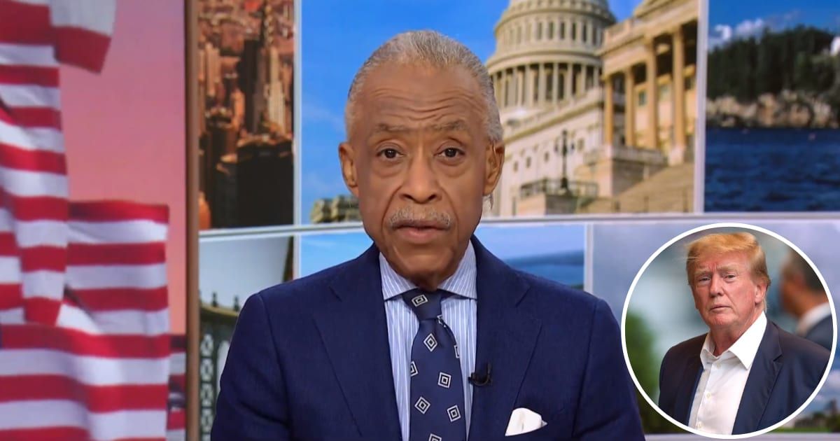 Reverend Al Sharpton slammed Donald Trump on the March 18, 2024, episode of 'Morning Joe' (Screengrab/MSNBC and Getty Images)