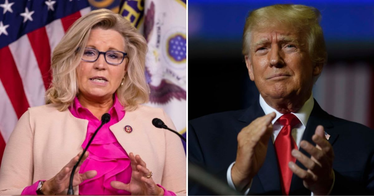Liz Cheney fired back at Donald Trump over his call for her to be prosecuted for allegedly withholding evidence from the House Jan 6 committee investigation (Getty Images)