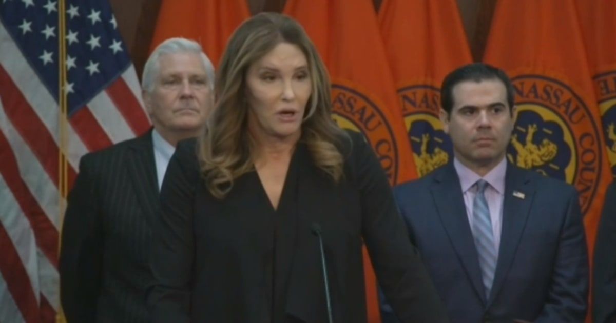 Caitlyn Jenner defended Bruce Blakeman's (L) executive order on trans athletes at a news conference on Monday, March 18, 2024 (Screengrab/Fox News)