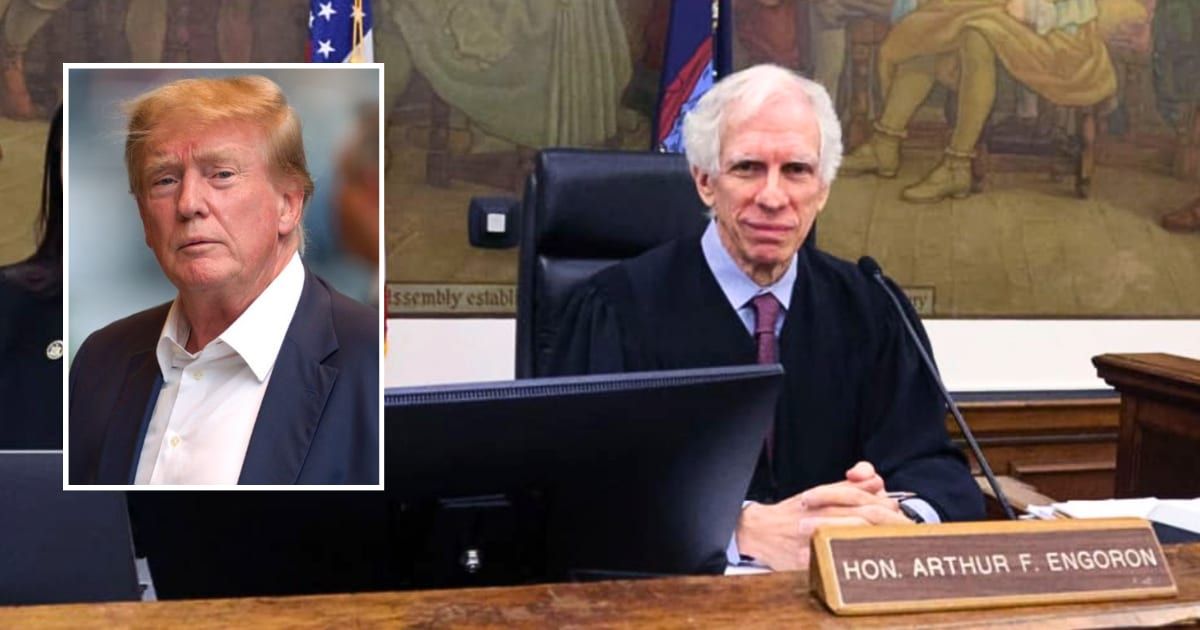 Former President Donald Trump launched a scathing rant against Manhattan Supreme Court Justice Arthur Engoron on Tuesday (Getty Images, @euanapolli/Instagram)