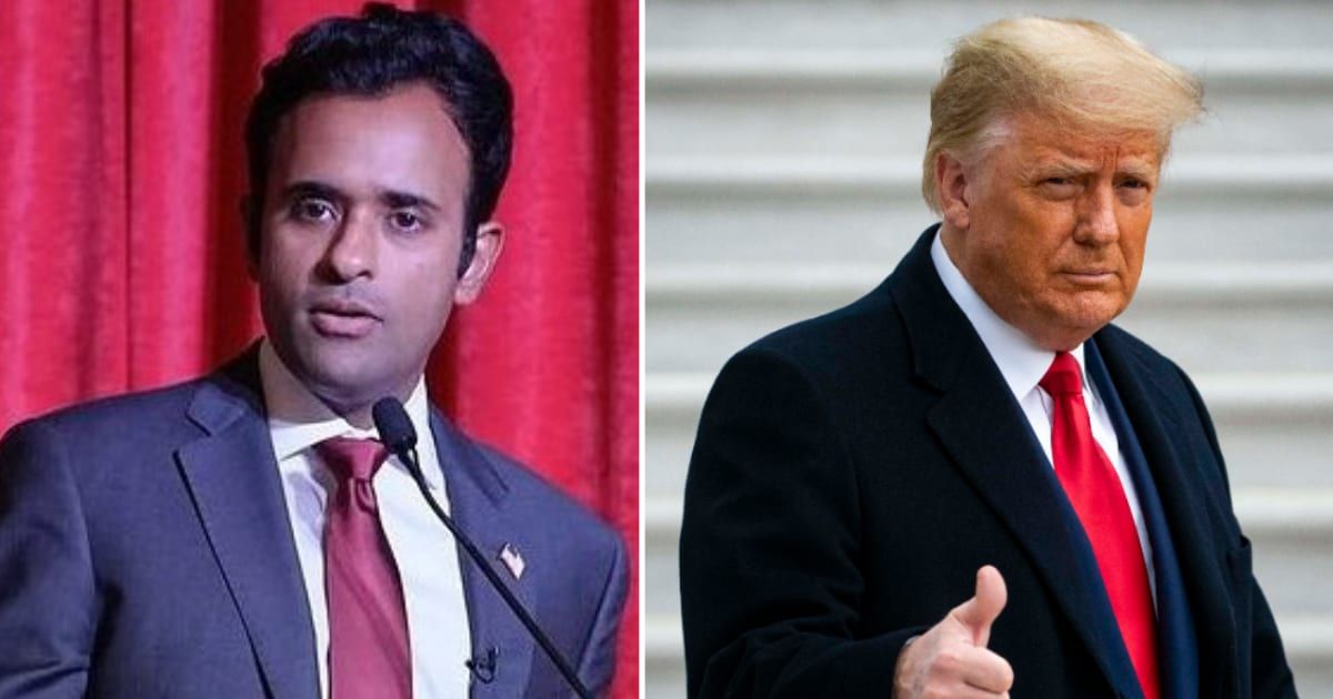 Donald Trump has ruled out Vivek Ramaswamy as VP and he's looking to integrate him into his Cabinet (@vivekgramaswamy/Instagram, Getty Images)
