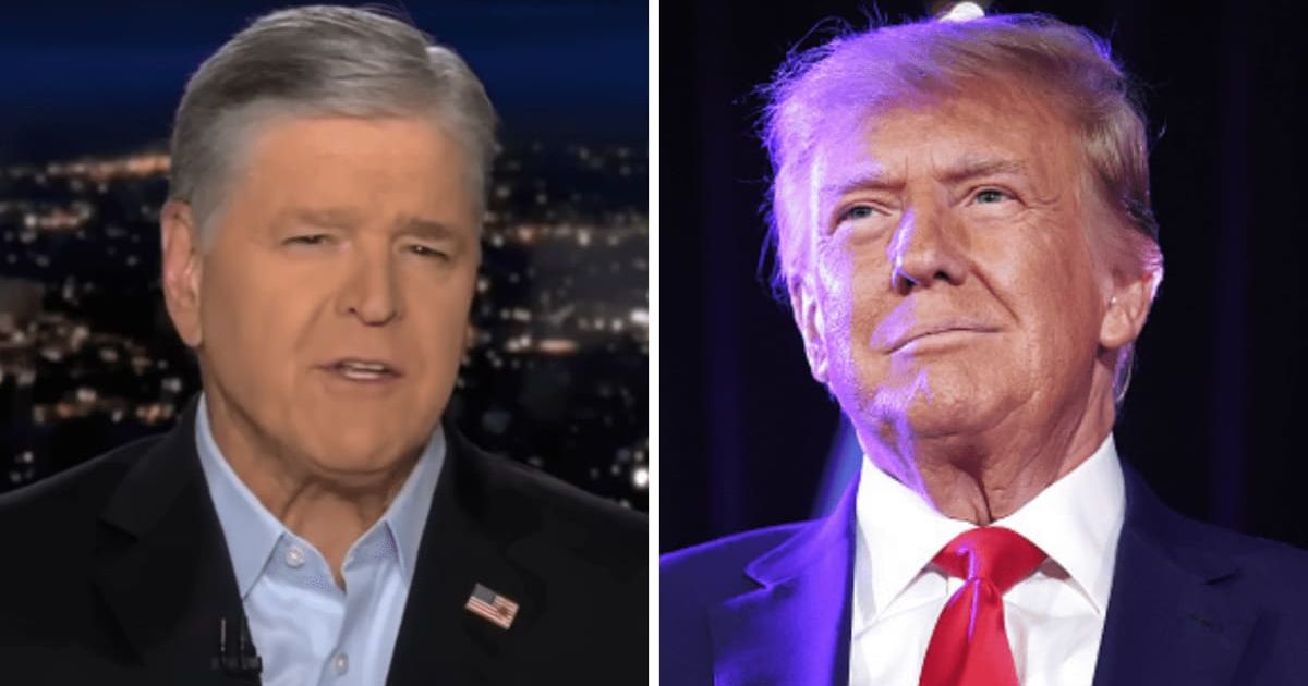 Sean Hannity asserts current administration harbors deep animosity towards Trump, aligns overwhelmingly with Democrats (Twitter/@seanhannity, Getty Images)