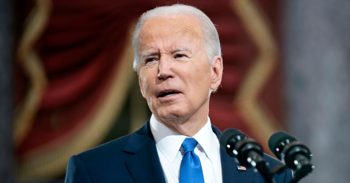 Joe Biden credited his CHIPS Act as he announced the grant to Intel (Getty Images)