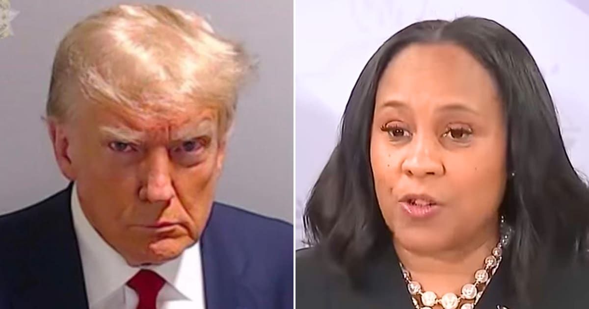 Former President Donald Trump has received a major reprieve in the case involving Fulton County District Attorney Fani Willis (Fulton County Sheriff, YouTube/MSNBC)