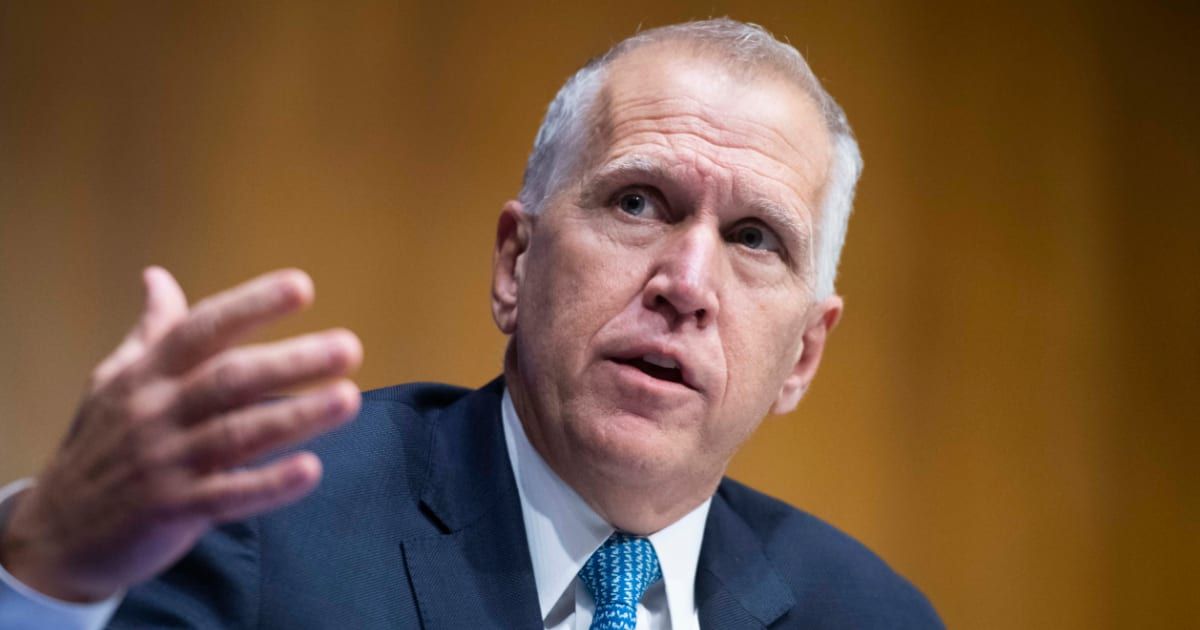Senator Thom Tillis was threatened over potential TikTok ban in US (Getty Images)