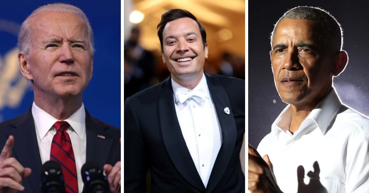 President Joe Biden, Jimmy Fallon and Barack Obama are among the celebrities who are rooting for the UConn men to lift the trophy again   (Getty Images)
