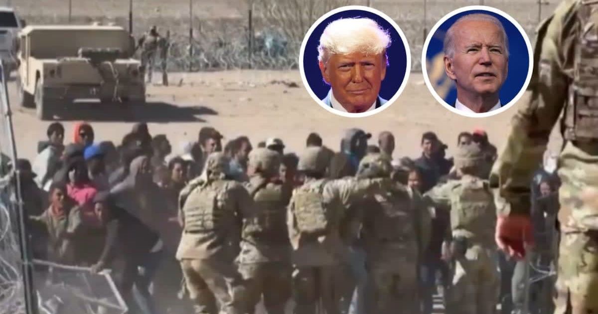 Biden administration has blamed Republicans for pandemonium filmed at the border (Screenshot @DC_Draino/X, Getty Images)