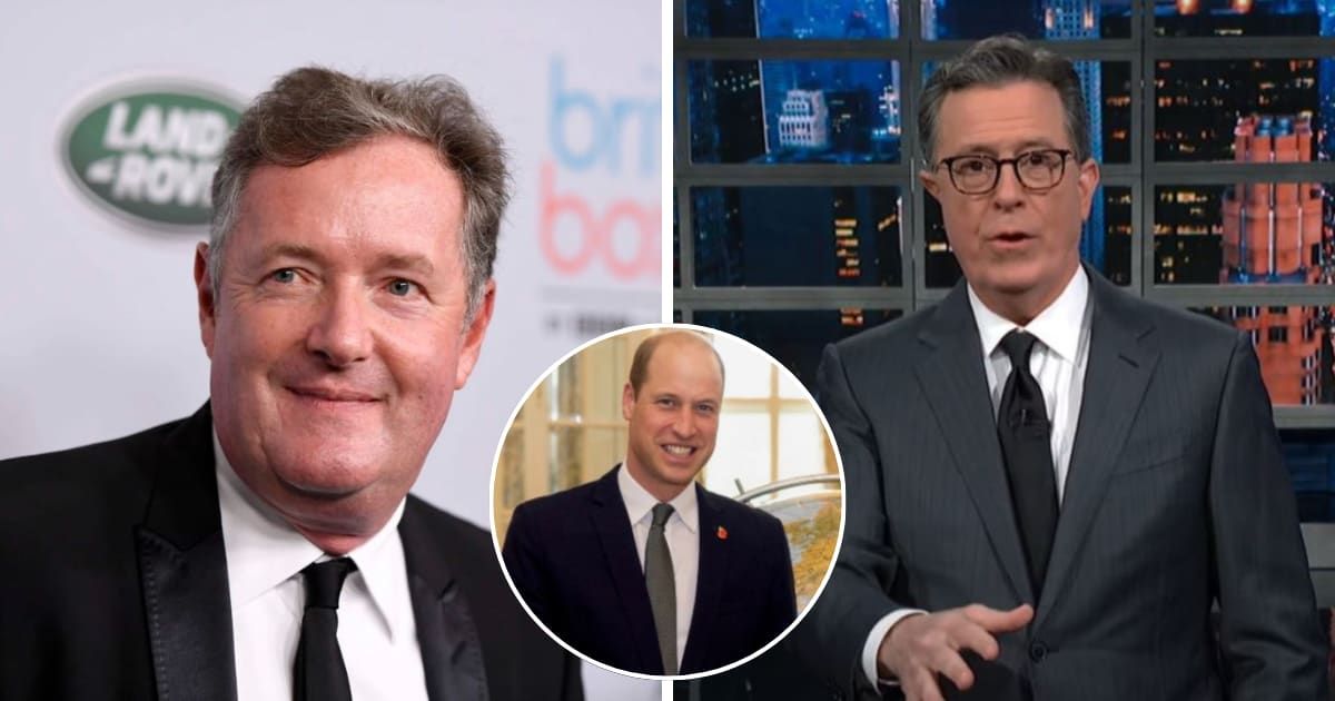 Piers Morgan criticized a US TV host for mocking Kate Middleton's cancer diagnosis announcement (Getty/The Late Show with Stephen Colbert)