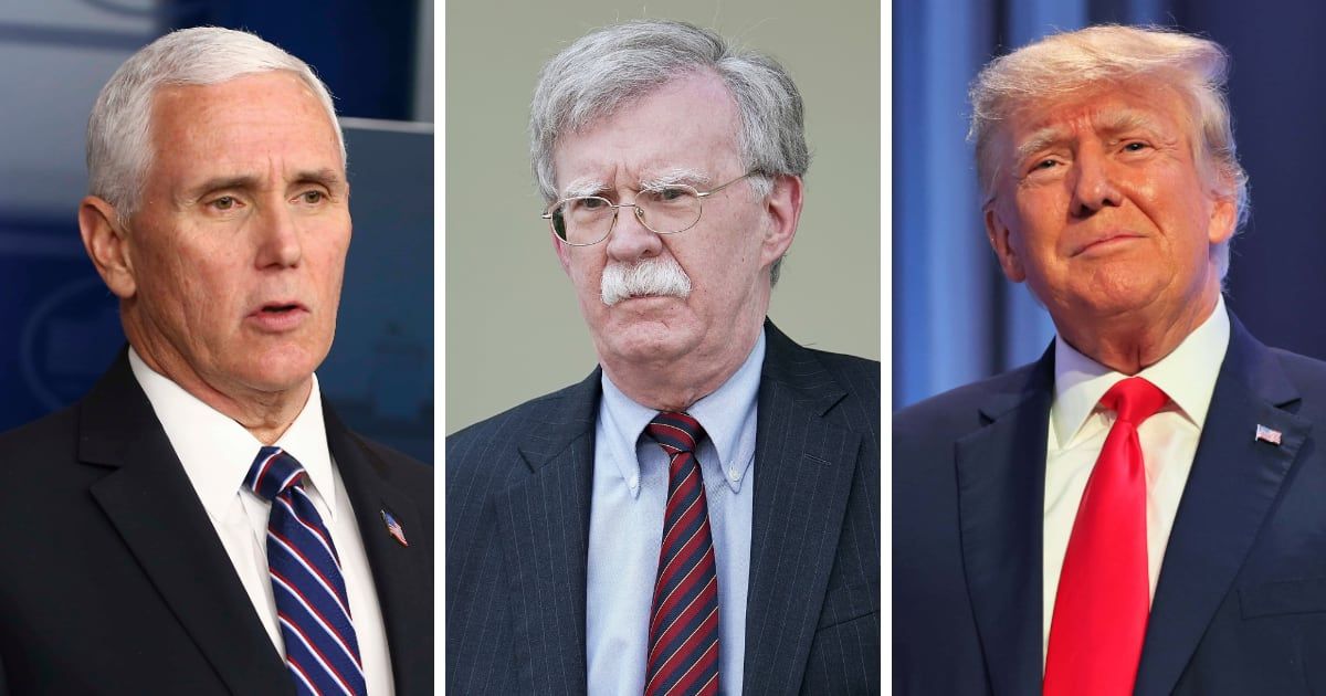Mike Pence and John Bolton have refused to endorse Donald Trump in the 2024 presidential race (Getty Images)