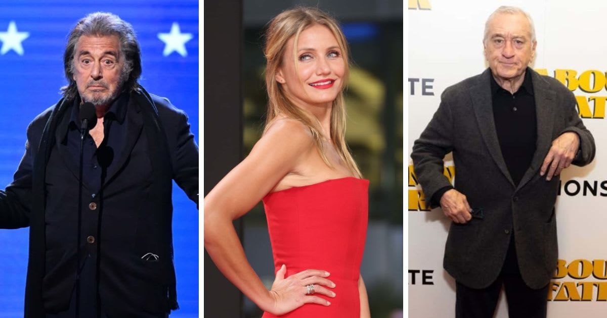 Al Pacino, Cameron Diaz and Robert De Niro all had children later in their life (Getty Images)