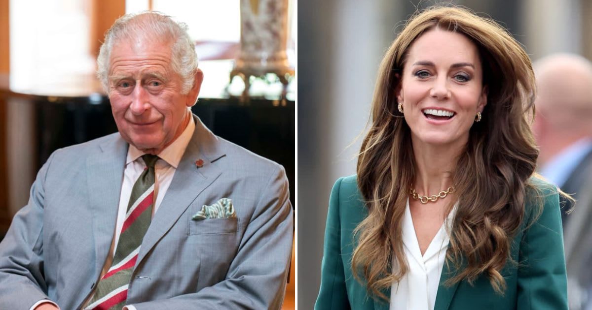 King Charles strolled to Princess Kate's hospital bed while wearing his dressing gown (Getty Images)