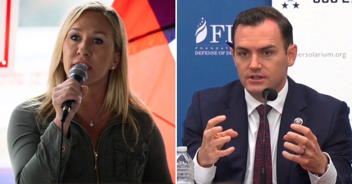 Rep Marjorie Taylor Greene slammed her Wisconsin GOP colleague Rep Mike Gallagher (Getty Images and @repgallagher/Instagram)