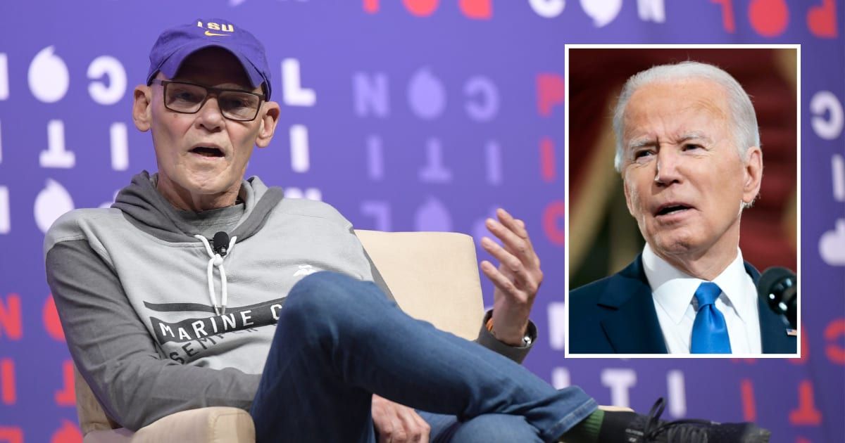 Democratic strategist James Carville delivered a scathing criticism of his party's direction and President Joe Biden's low approval ratings (Getty Images)