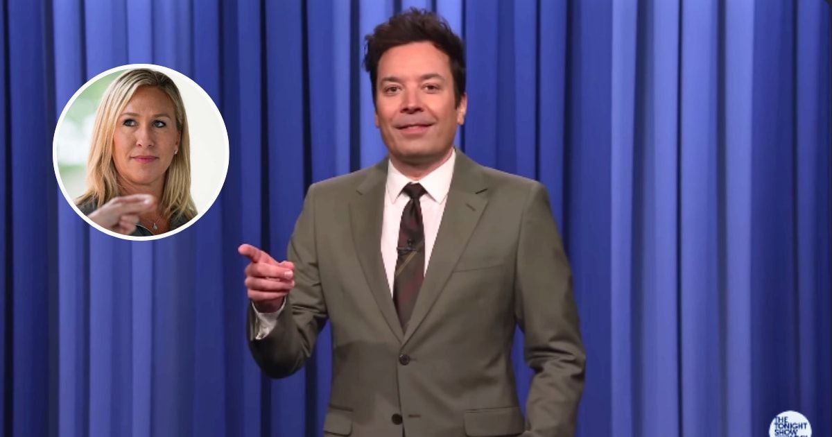 Jimmy Fallon joked that Marjorie Taylor Greene can’t fill the role herself because 'she’s too busy being the House screamer' (@fallontonight/YouTube)