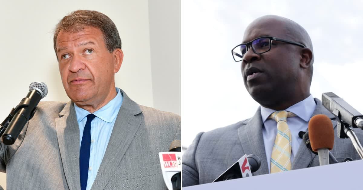Westchester County Executive George Latimer is hoping to unseat 'Squad' Rep. Jamaal Bowman in the upcoming Democratic primary (Getty Images)