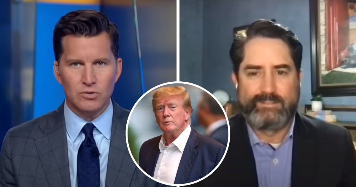Will Cain and Brett Tolman discuss Donald Trump's New York civil fraud case ahead of his bond security deadline on 'Fox & Friends' (Screengrab/Fox News, Getty Images)