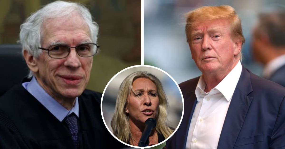 Rep Majorie Taylor Greene called out Judge Engoron on X following the reduction of Donald Trump's NY bond amount (Getty Images) 