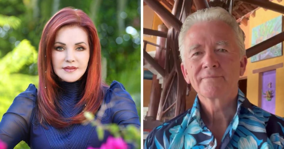 Priscilla Presley and Patrick Duffy starred together in 'Dallas' (@priscillapresley, @therealpduffy/Instagram)