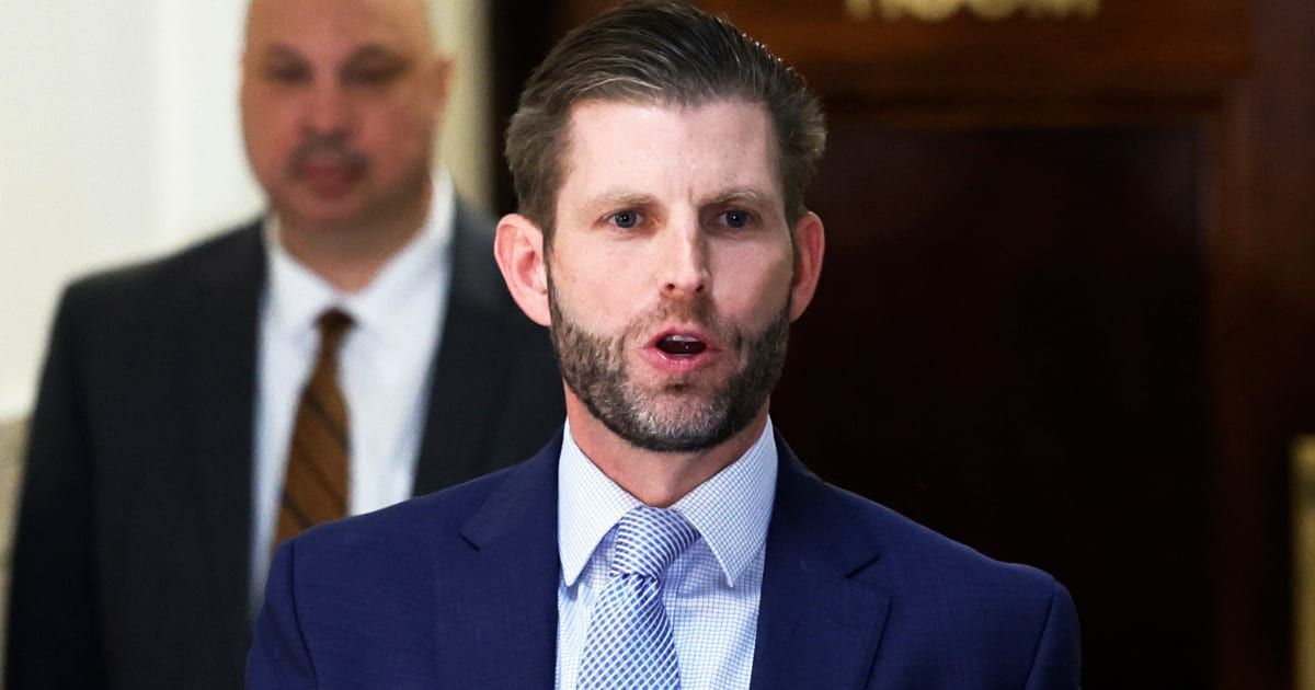 Eric Trump scoffed at the magnitude of the bond demand, noting that such colossal figures were unprecedented in the country's legal landscape (Getty Images)