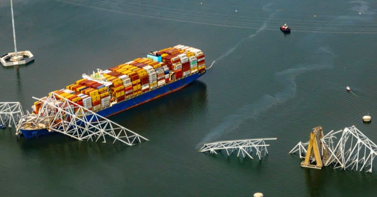 Box ship Dali collided with Baltimore's Francis Scott Key Bridge on Tuesday, March 26 (Getty Images)