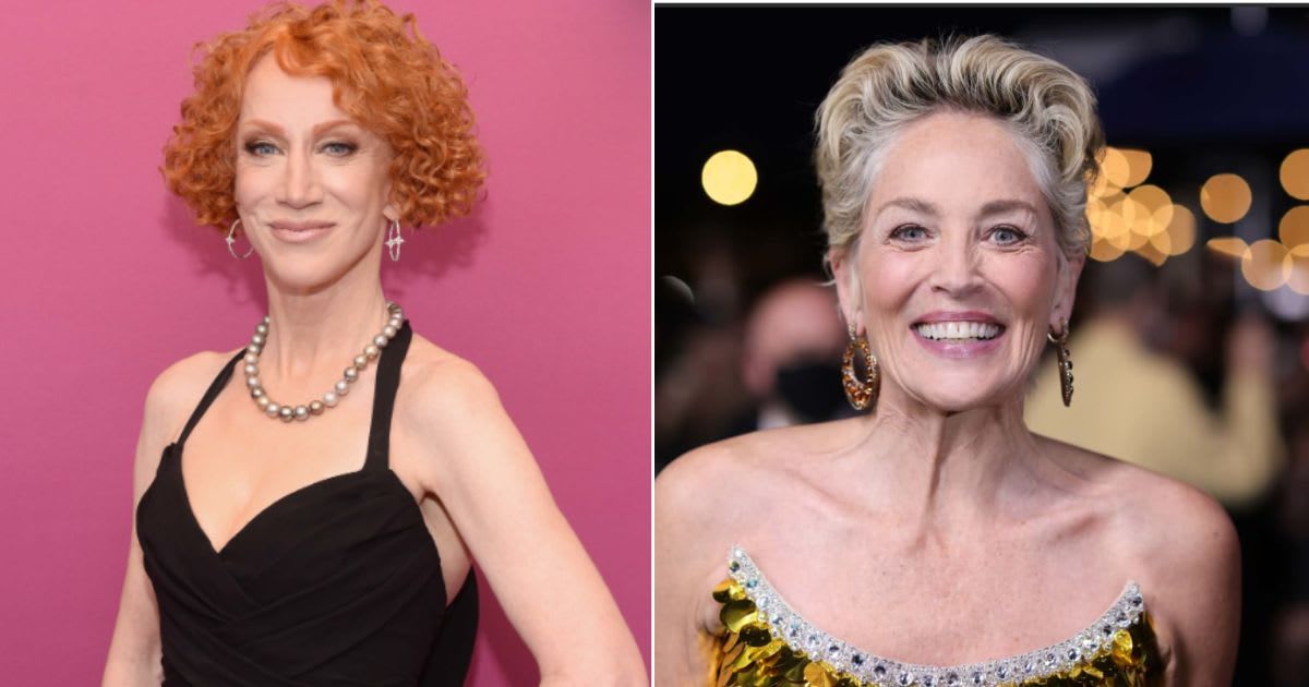 Kathy Griffin reveals she sobbed on Sharon Stone's shoulder after her split from Randy Bick (Getty Images)