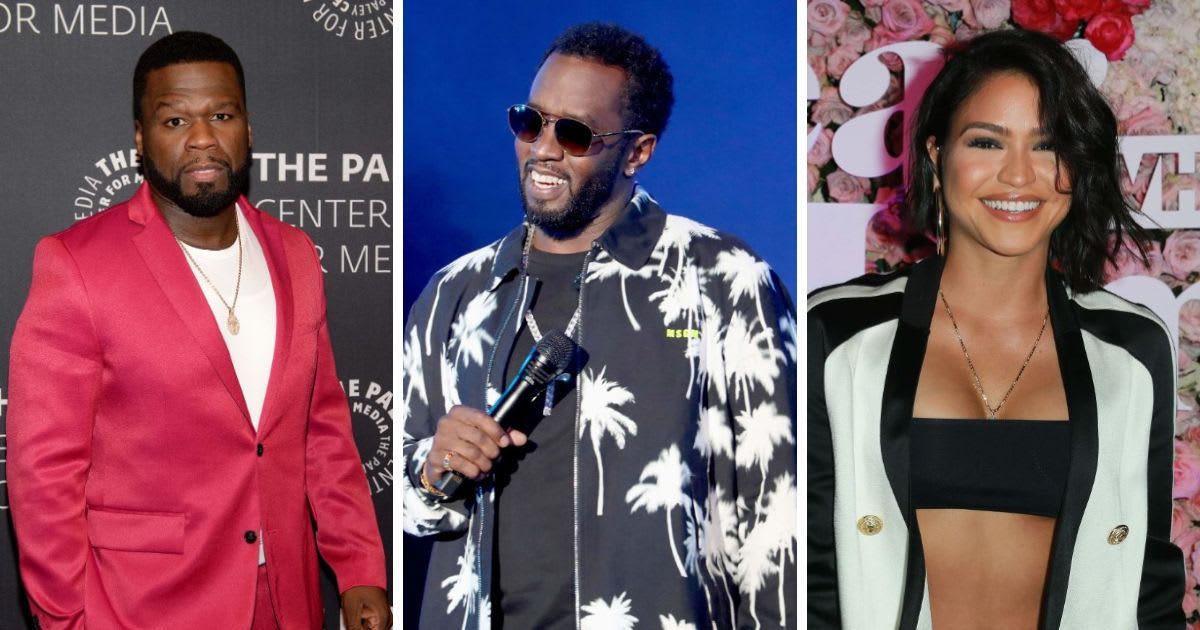 50 Cent and Cassie join other celebrities to weigh in on raids on Diddy's homes (Getty Images)