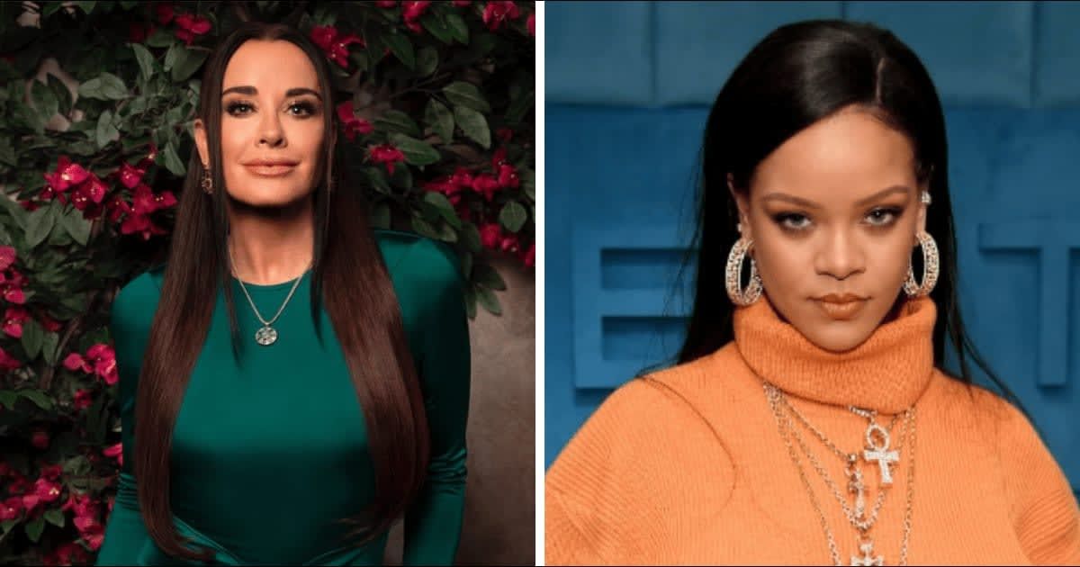Kyle Richards (L) revealed the marriage advice she received from Rihanna (Instagram/@kylerichards18, Getty Images)